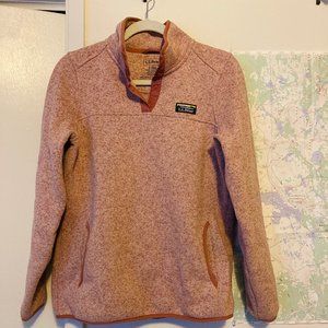 LLBean Terra Cotta Fleece Pullover - S